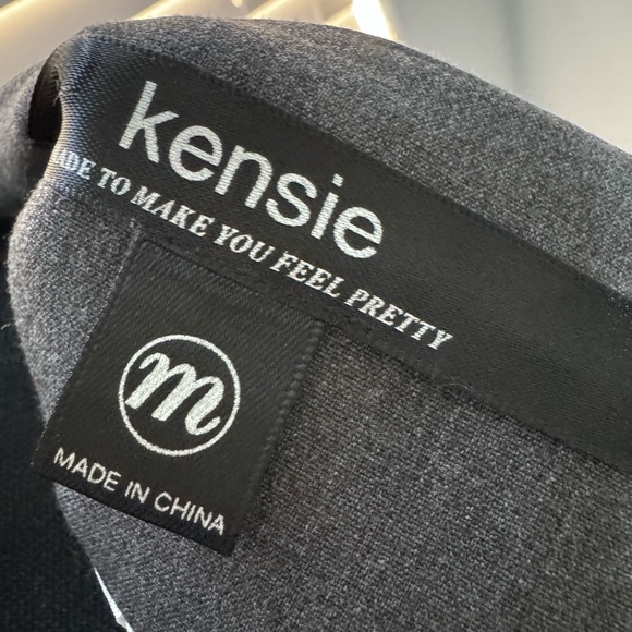 Kensie Charcoal Open Front Blazer - Picture 7 of 8